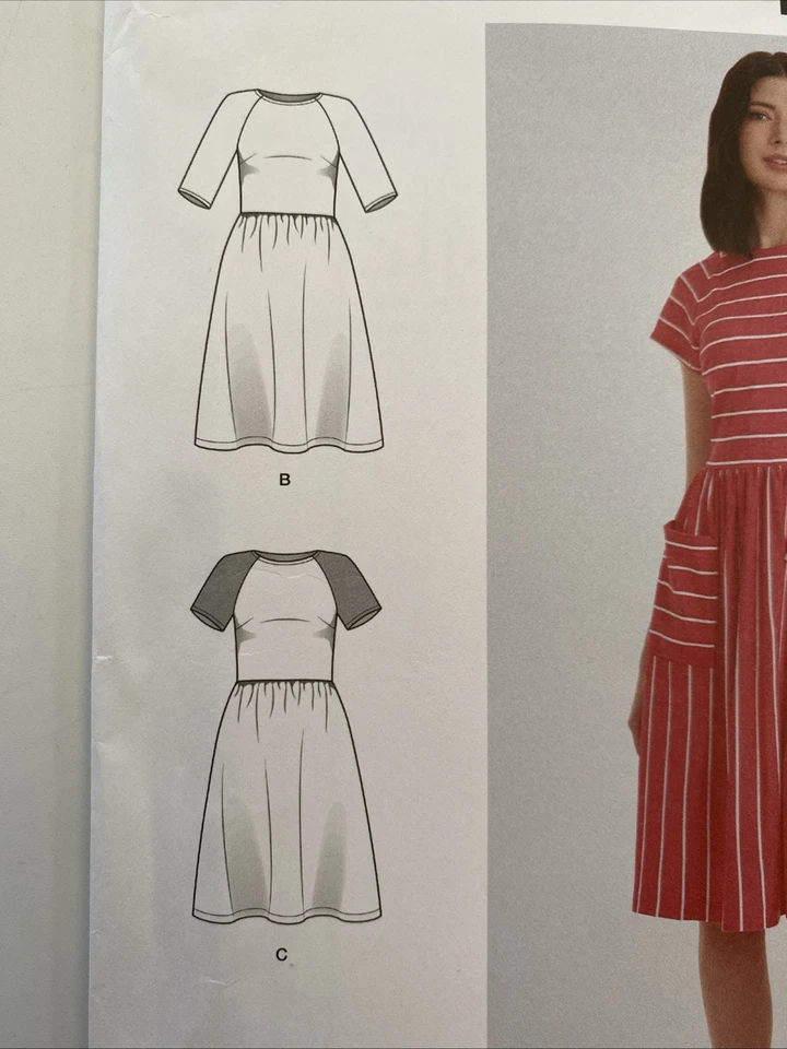 Simplicity K9136 Misses Dress with Raglan Sleeve Variations Womens Uncut Pattern - Image 3 of 4