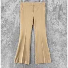 Ann Taylor Loft Pants Womens 10 Flare Leg Trouser Career Classic Minimalist Tan