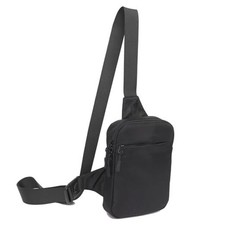 Small Sling Bag Mini Chest Crossbody Bag Shoulder Bag for Men Women Black