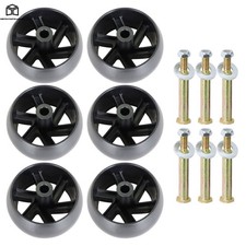 6 Pcs For Husqvarna Deck Wheels and Hardware Kit 532174873 589527301 Wheel