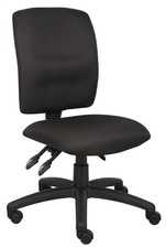Boss Office Products Multi Function Fabric Task Chair with Large Base in Black
