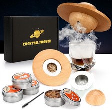 Kit per Affumicatore per Cocktail, Set per Fumatori Con 4 Trucioli Di Legno, Reg