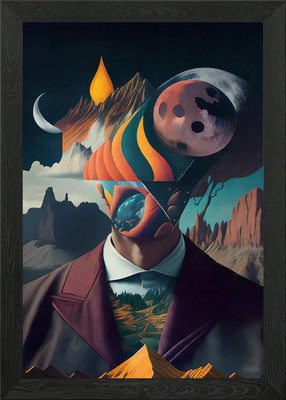 Collage Surrealismus Kunst Gerahmtes Wandbild Poster Leinwanddruck Bild