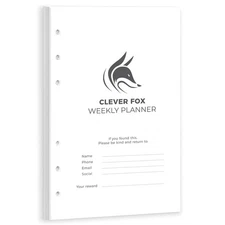 Clever Fox Weekly A5 Planner Binder Refills – 12-Month Undated Page Set