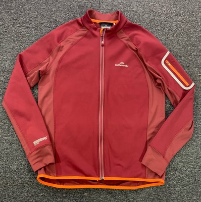 Kathmandu Windstopper Soft Shell Hiking Jacket Women's Large Maroon Zip Size L