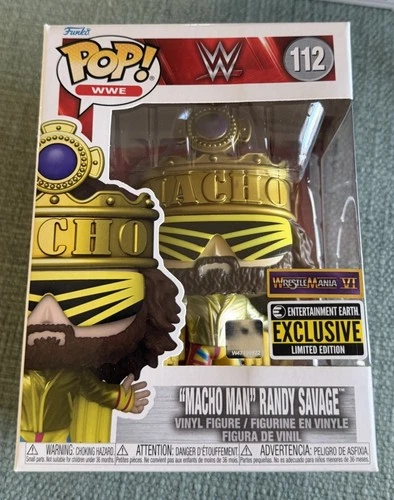 Macho King Wrestlemania 6 Funko Pop 112 WWE EE Exclusive New Sealed