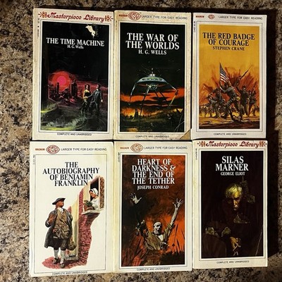 6 Book Lot Magnum Classics  Paperback H G Wells Masterpiece Library Vintage
