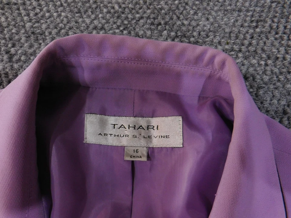 Blazer Tahari Mujer 16 Ajustado Muesca Solapa Botón Frontal Traje Chaqueta Trabajo Carrera Foto 4 de 4