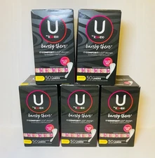 5 New Boxes of U by Kotex Balance Daily Liners, 50 Liners Each