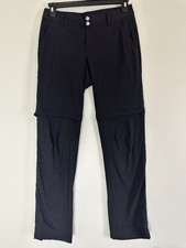 Columbia Omni-Shield Black Convertible Hiking Pants Zip-Off Women  s 8 Regular
