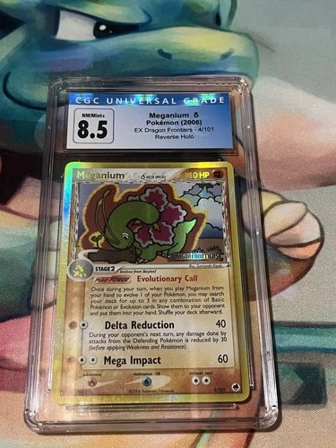 CGC 8.5 MEGANIUM DELTA SPECIES REVERSE STAMP 4/101 EX DRAGON FRONTIERS POKEMON