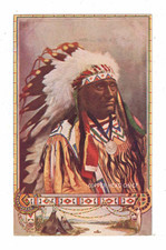 Vintage Postcard c1900s Copper Head Chief. Canada. Pub. Warwick Bro's & Rutter.