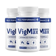 (3 Pack) VigMax Pills for Men, Vig Max Natural Booster Support For Male Health