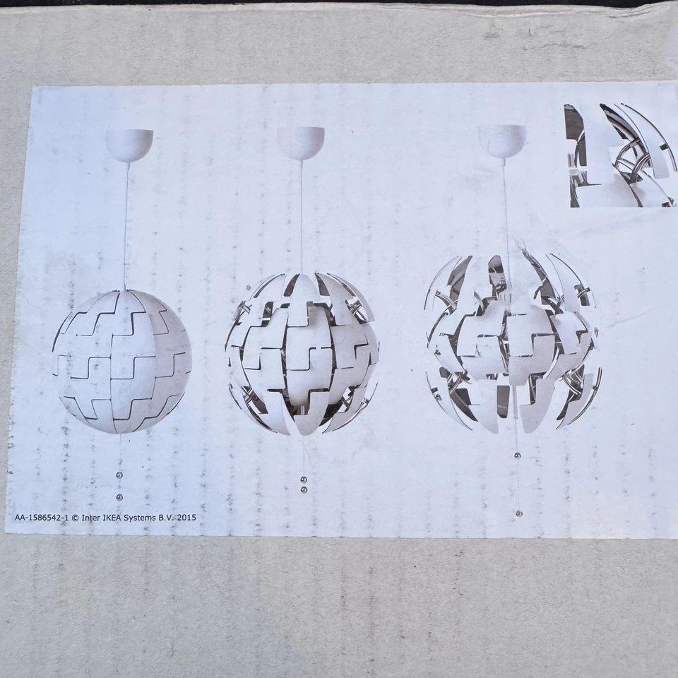 Lámpara Colgante IKEA PS 2014 Blanca David Wahl Diseño Estrella de la Muerte - Nueva En Caja Foto 3 de 4