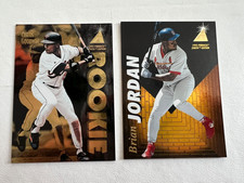 (2) 1995 PINNACLE ZENITH-BRIAN JORDAN #11 & CURTIS GOODWIN ROOKIE #113 BASEBALL