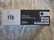Genuine Canon 118 Black Toner Cartridge For LBP7200C 7660C New Sealed