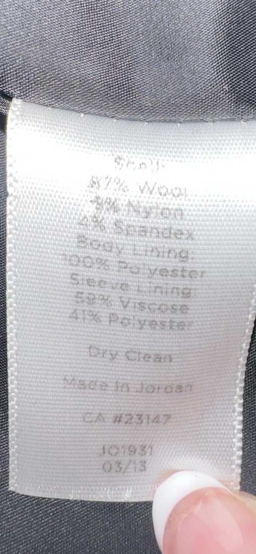 Talbots Wool Three Button Blazer Jacket Black Wom… - image 7