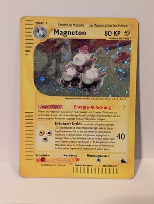 Pokemon Magneton H18/H32 Skyridge Crystal Deutsch Secret Rare Holo 2003