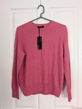 Marks & Spencer Autograph 100% Cashmere Raspberry Pink Jumper Size 14 NEW