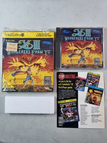 Ys III: Wanderers From Ys Complete In Box! TurboGrafx 16 CD NEC DUO Falcom Y's 3