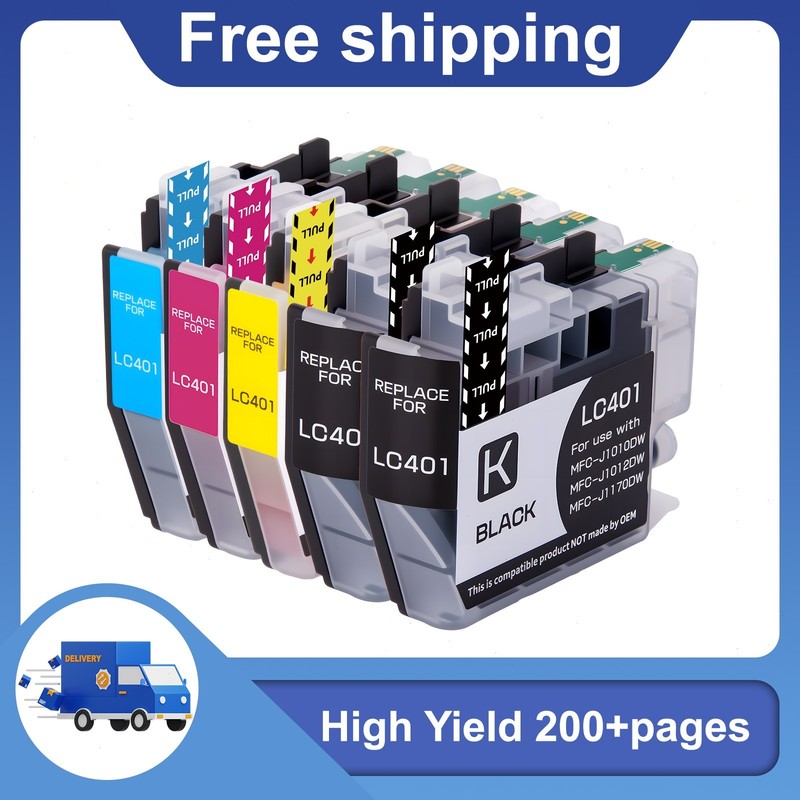 5pk LC-401XL Ink Cartridges For Brother MFC-J1010DW MFC-J1012DW MFC-J1170DW