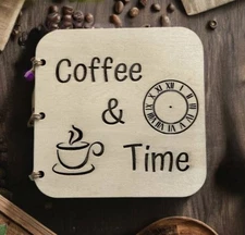 Books Wood Book Coffee Poetry Time Poetry Gift for Him Gift for Her Poetry