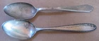2 Sterling Silver tea spoons Treasure Pat 1921 & unknown