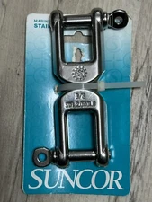 SunCor Heavy Duty Jaw & Jaw Swivel 316 Stainess Steel 3/8" (S0156-HD10)