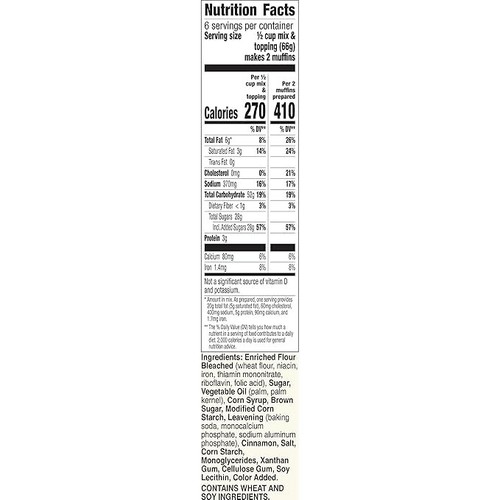 Betty Crocker Cinnamon Streusel Muffin & Quick Bread Mix 13.9 oz - Picture 2 of 4