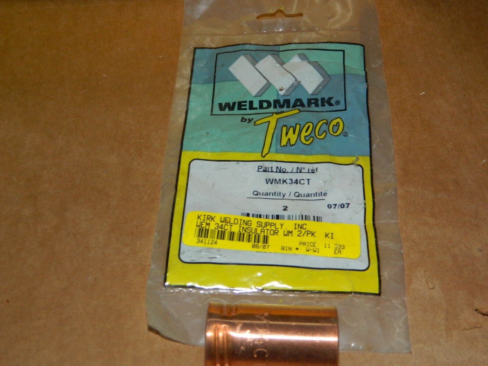 WELDMARK by TWECO Welding Nozzles WMK24CT-62S 2 Pack NEW IN THE BAG