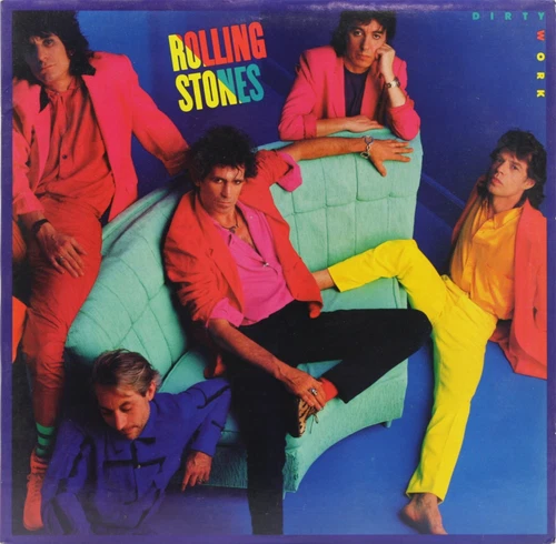 THE ROLLING STONES Dirty Work USED 1986 LP Hard Rock Vinyl Record RLS-40250