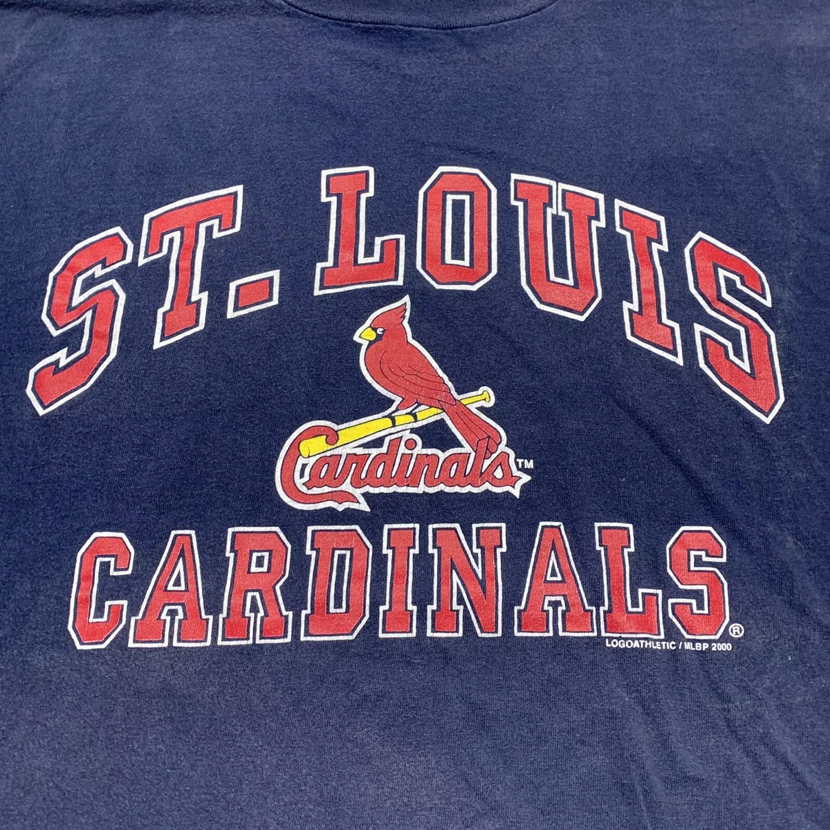 Vintage St. Louis Cardinals T-Shirt Men's Size 2XL Logo 7 Made in USA Navy  Blue