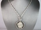 Vintage Estate 1886 Silver Dollar Coin Pendant w/ Sterling Silver Necklace 22.8g