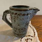 Vintage Frankoma 2 Cup Tea or Coffee Pot Mayan Aztec in Woodland Moss 7J No Lid