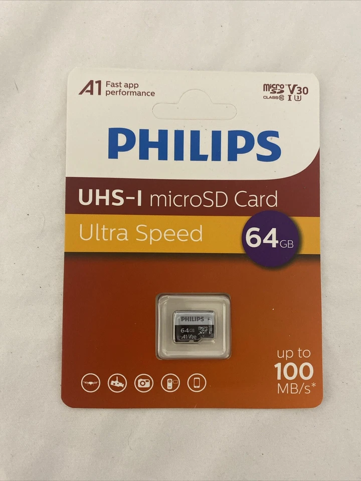 Philips UHS-I microSD Card Ultra Speed 64gb BM32TF064B Security Game Cam Qty 6 - Image 2 of 4