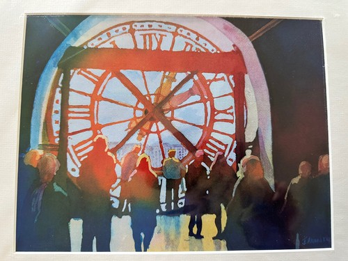 Inside Paris Time Watercolor print by Jenny Armitage - Musee d'Orsay's Clock - Picture 2 of 4