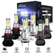 For Kia Forte 2019-2020 LED Headlight High Low+ Fog Light Bulbs 6000K Combo Kit