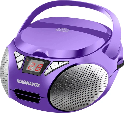 Magnavox MD6924 Portable Top Loading CD Boombox with AM/FM Stereo Radio in Black