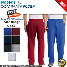 Port & Company PC78P Mens Core Fleece Drawcord Stylish Sweatpants with Pockets