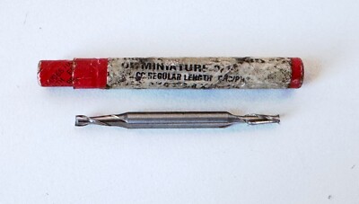 QUINCO 1/8'' X 3/8'' LOC X 2-1/4'' OAL HSS 2 Flute Square Double End Mill USA