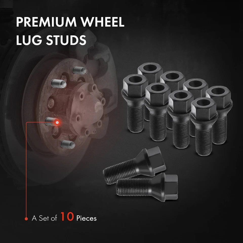 Parafusos de roda 10x M14-1.25 para BMW F21 F22 F23 F25 E70 X3 3 Series 530i Mini - Imagem 2 de 4