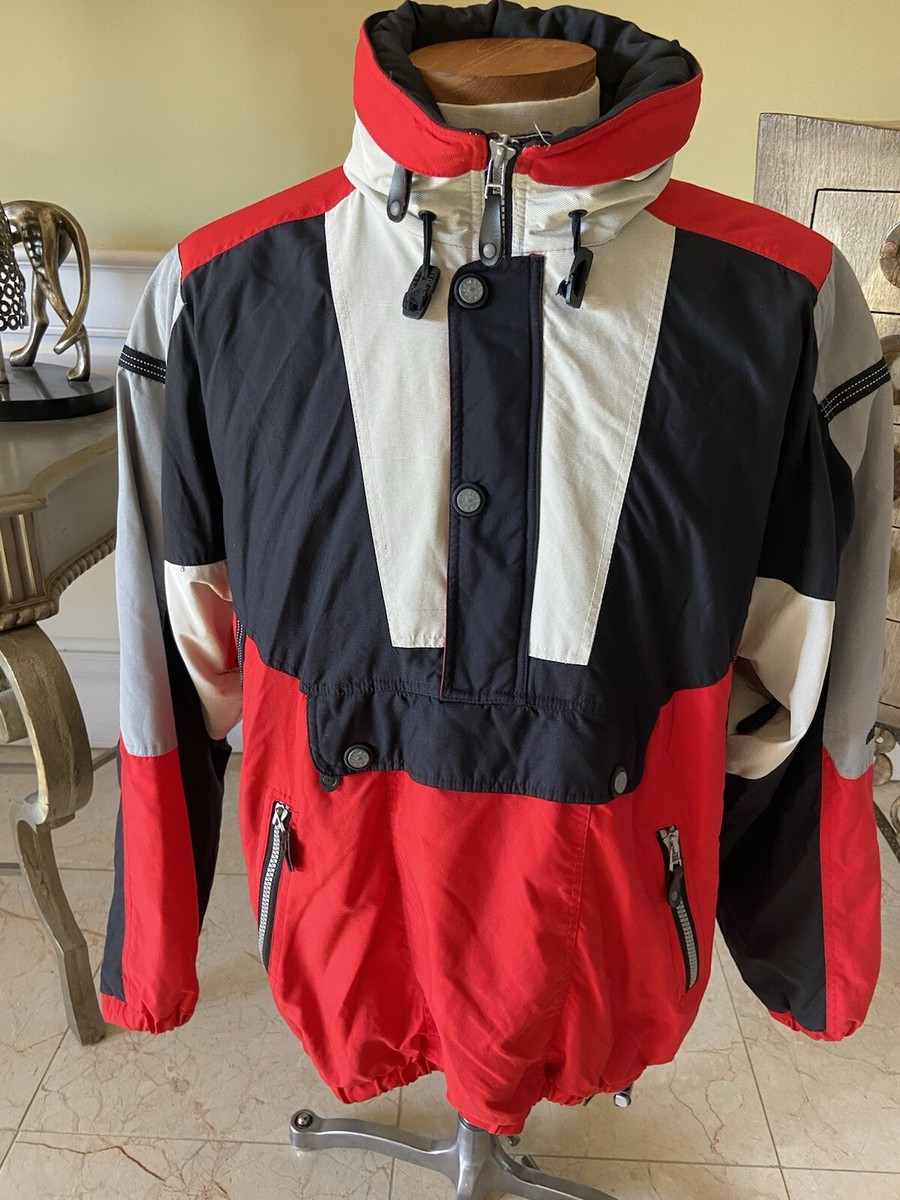 Vintage Obermeyer Anorak Fresh Tracks Ski Jacket Red, White Black