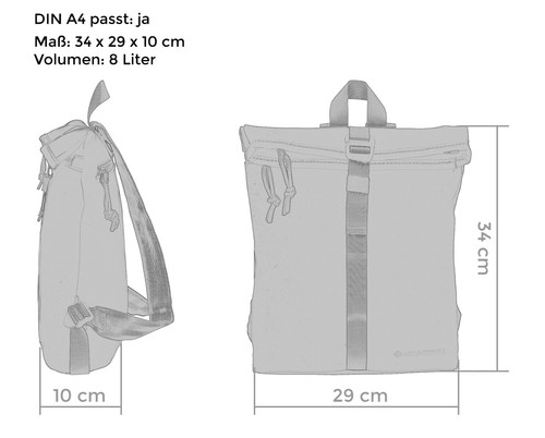 Rucksack Damen klein Handtasche Rucksack New Rebels Flora 511317 05 Weiss +s - Bild 9 von 12