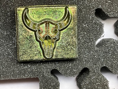 RARE MIDAS LEATHER STAMP TOOL 8396 COW OR BUFFALO SKULL