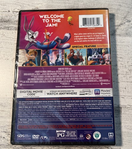Space Jam A New Legacy DVD+DIGITAL Warner Bros 2021 Kids Film New Sealed DVD - Picture 2 of 6