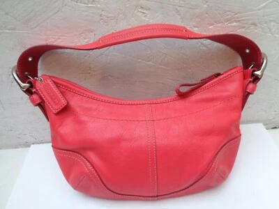 ** COACH ** petit sac à main cuir vintage bag - Photo 1/4