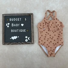 NWOT RYLEE + CRU Starfish Cross Back Ruffle Swim Suit Size 6-12 Months