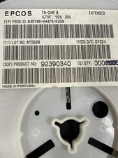 B45196H4475K209 4.7uF 20V 10% B CASE CAPACITOR TANTALUM SMT EPCOS (LOT OF 100)