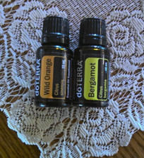 DoTERRA Bergamont Wild Orange Essential Oils 15 ml Bottles NEW FACTORY SEALED 