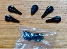 LOT of 7 5x DAKA-WARE, 2x Generic Vintage Pointer Knobs Black w/ Set Screw